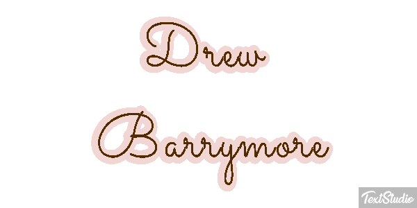 Drew Barrymore Efeito do texto