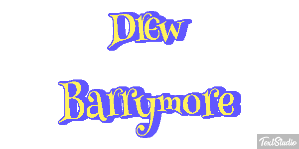 Drew Barrymore Efeito do texto