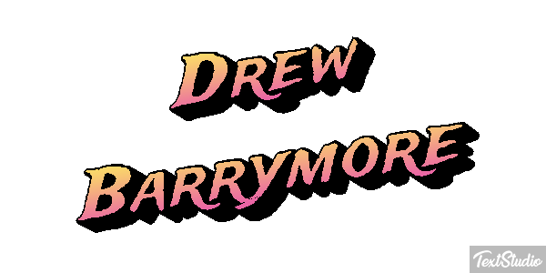 Drew Barrymore Efeito do texto