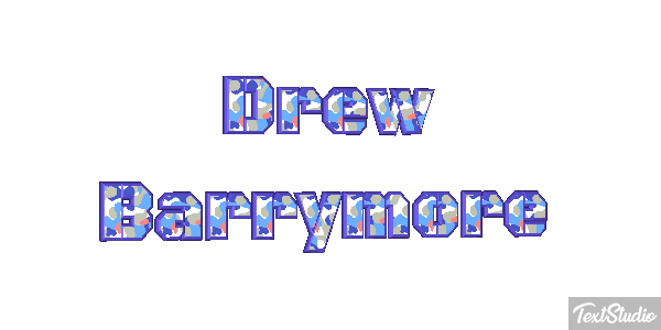 Drew Barrymore Efeito do texto