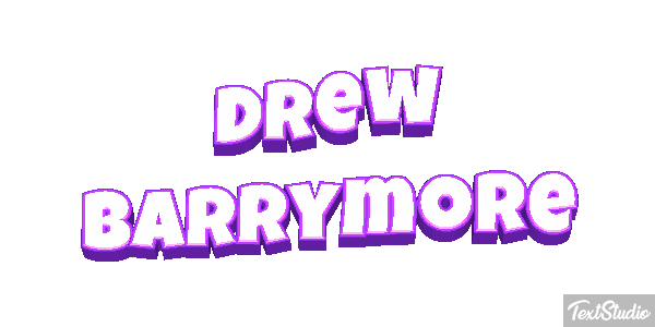 Drew Barrymore Efeito do texto