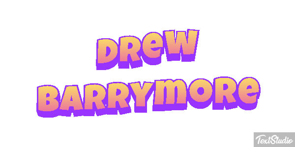 Drew Barrymore Efeito do texto