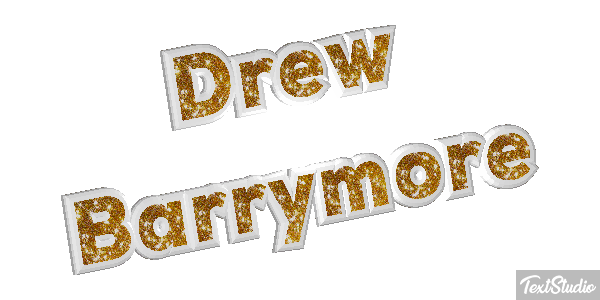 Drew Barrymore Efeito do texto