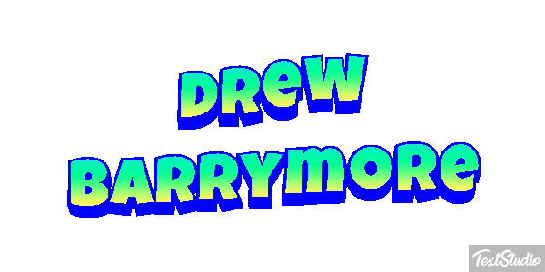 Drew Barrymore Efeito do texto
