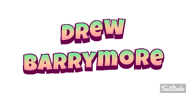 Drew Barrymore Efeito do texto