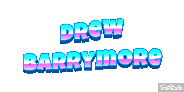 Drew Barrymore Efeito do texto