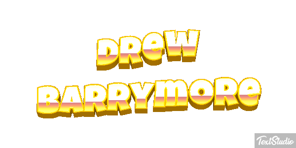Drew Barrymore Efeito do texto