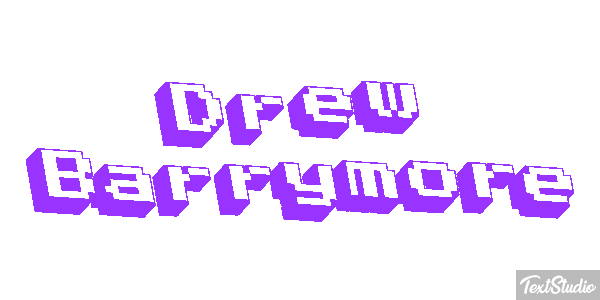 Drew Barrymore Efeito do texto