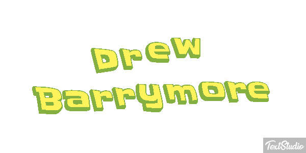 Drew Barrymore Efeito do texto