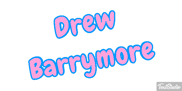 Drew Barrymore Efeito do texto