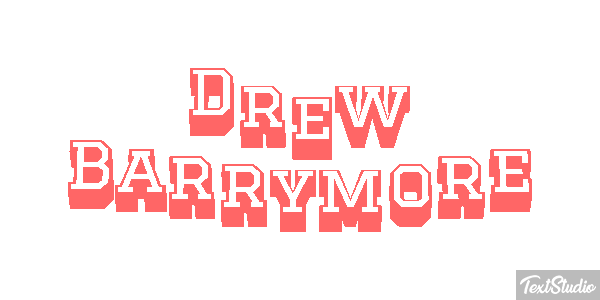 Drew Barrymore Efeito do texto