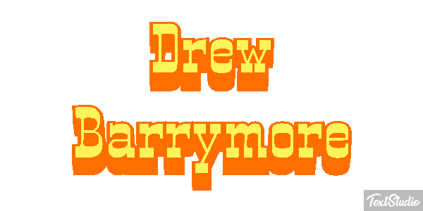 Drew Barrymore Efeito do texto