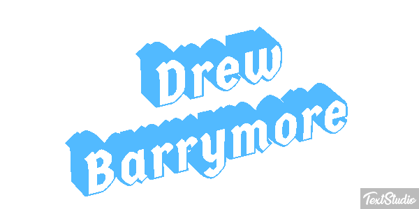 Drew Barrymore Efeito do texto