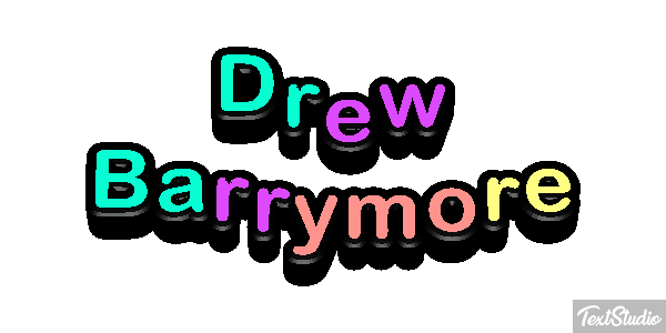 Drew Barrymore Efeito do texto