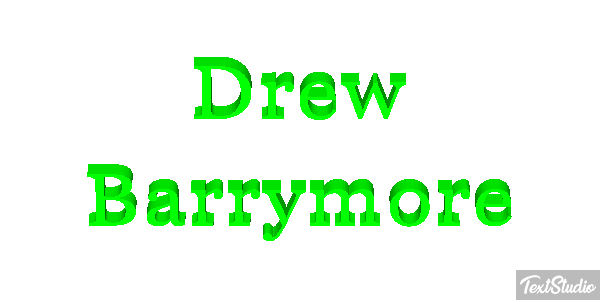 Drew Barrymore Efeito do texto