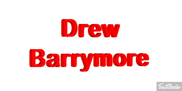 Drew Barrymore Efeito do texto