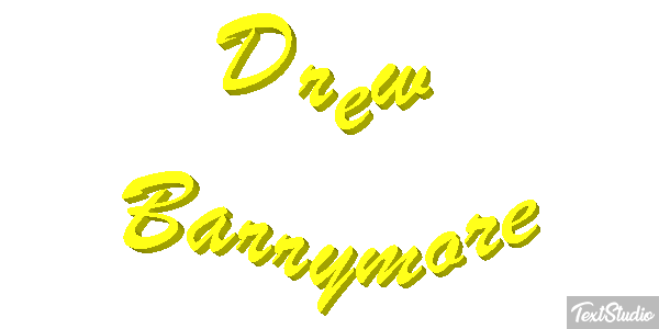 Drew Barrymore Efeito do texto