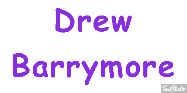 Drew Barrymore Efeito do texto