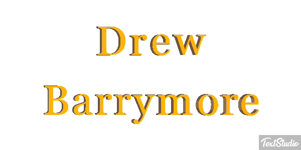 Drew Barrymore Efeito do texto