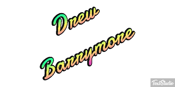 Drew Barrymore Efeito do texto