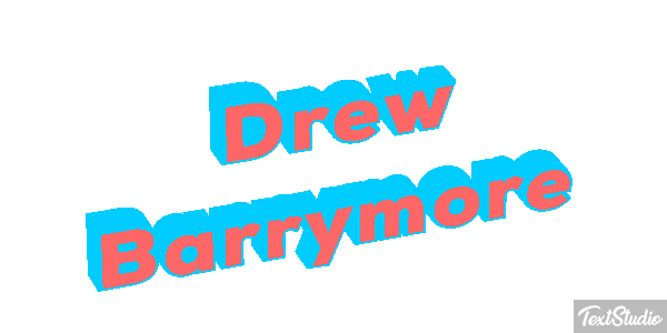 Drew Barrymore Efeito do texto