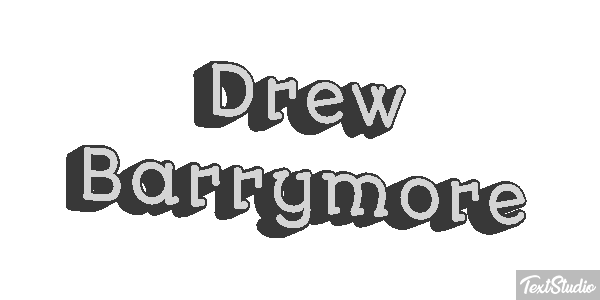 Drew Barrymore Efeito do texto