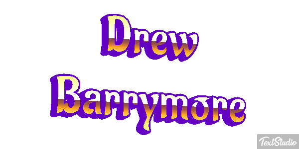 Drew Barrymore Efeito do texto