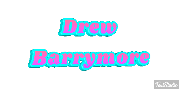 Drew Barrymore Efeito do texto