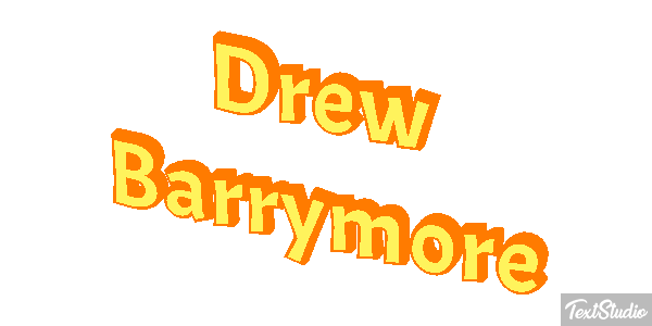 Drew Barrymore Efeito do texto