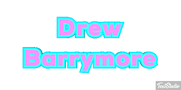 Drew Barrymore Efeito do texto