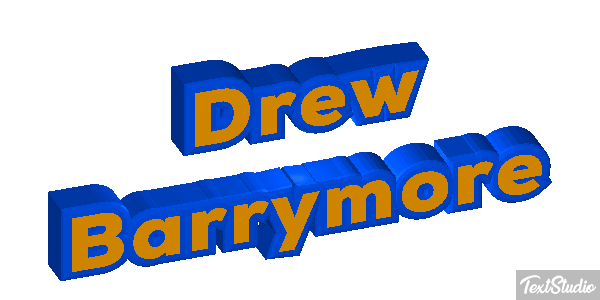 Drew Barrymore Efeito do texto