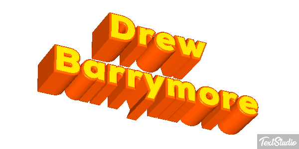 Drew Barrymore Efeito do texto