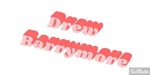 Drew Barrymore Efeito do texto