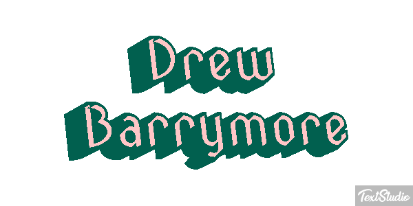 Drew Barrymore Efeito do texto