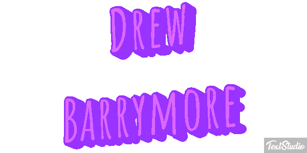 Drew Barrymore Efeito do texto