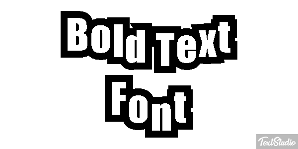 Bold Text Font Text effect