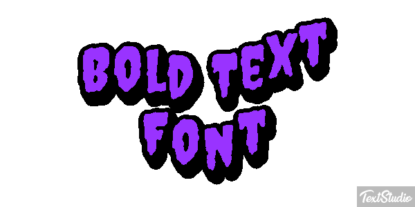 Bold Text Font Text effect