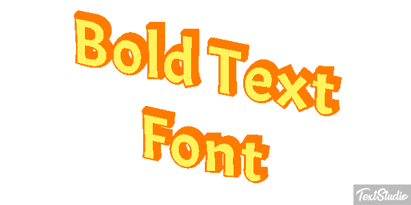 Bold Text Font Text effect