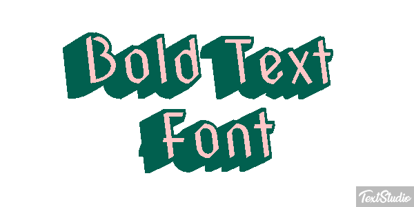 Bold Text Font Text effect