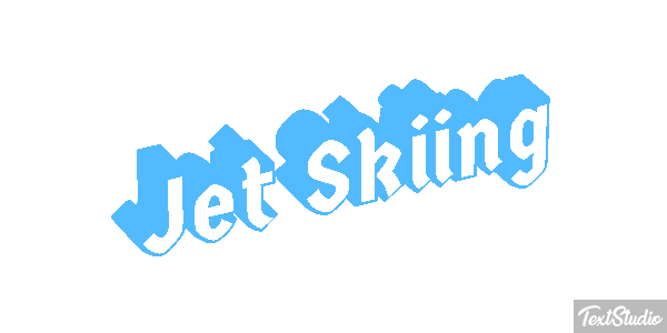 Jet Skiing Efeito do texto