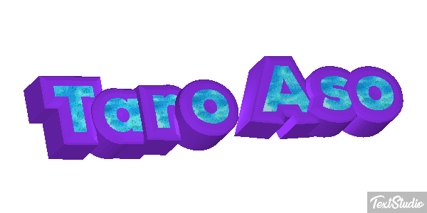 Taro Aso Text effect