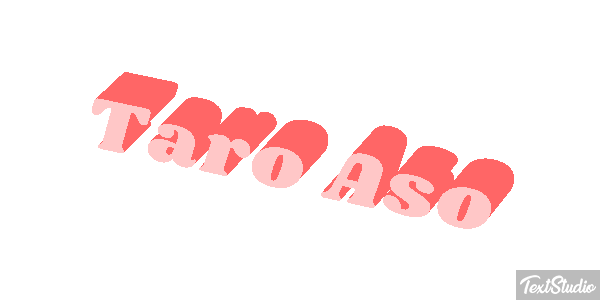 Taro Aso Text effect