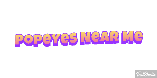 Popeyes Near Me Tekst effect