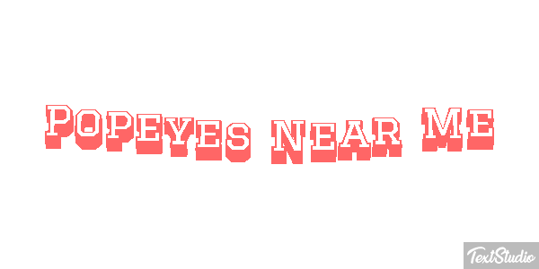 Popeyes Near Me Tekst effect