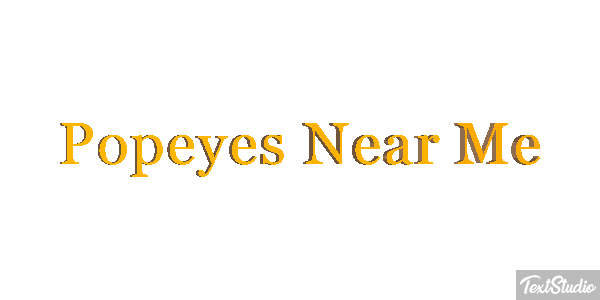 Popeyes Near Me Tekst effect