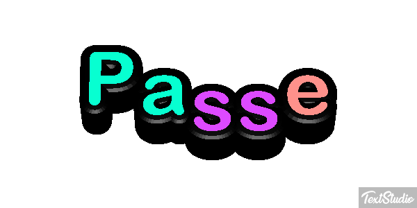 Passé Texteffekt