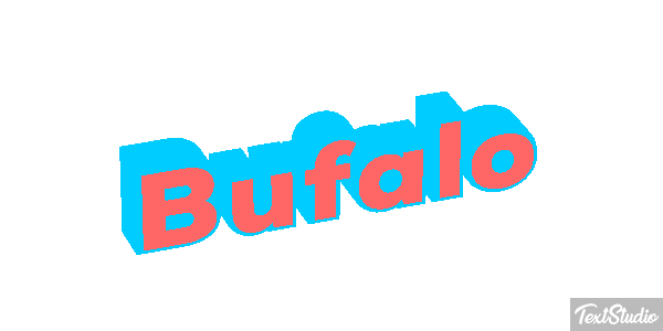Búfalo Efeito do texto