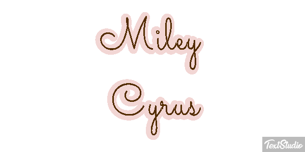 Miley Cyrus Efecto de texto