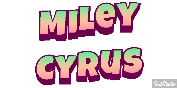Miley Cyrus Efecto de texto