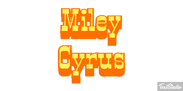 Miley Cyrus Efecto de texto